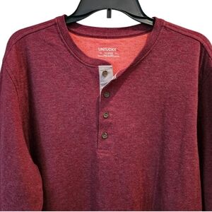 UNTUCKit Men's Burgundy Long Sleeve Henley